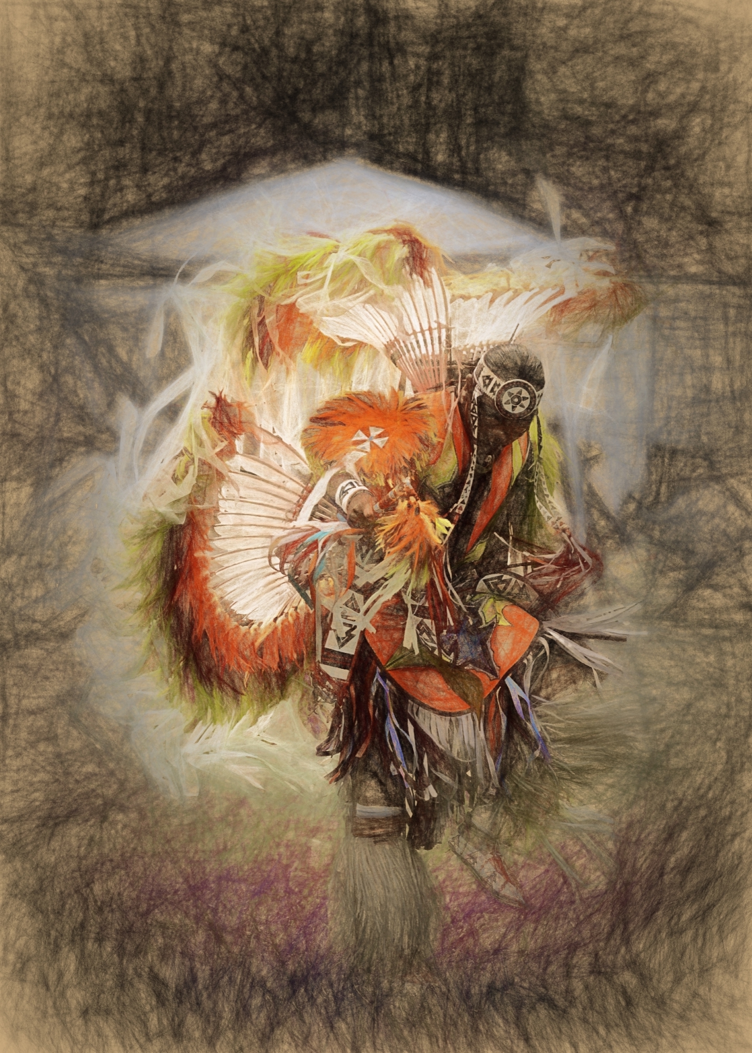 Ceremonial Indian Dancer 35